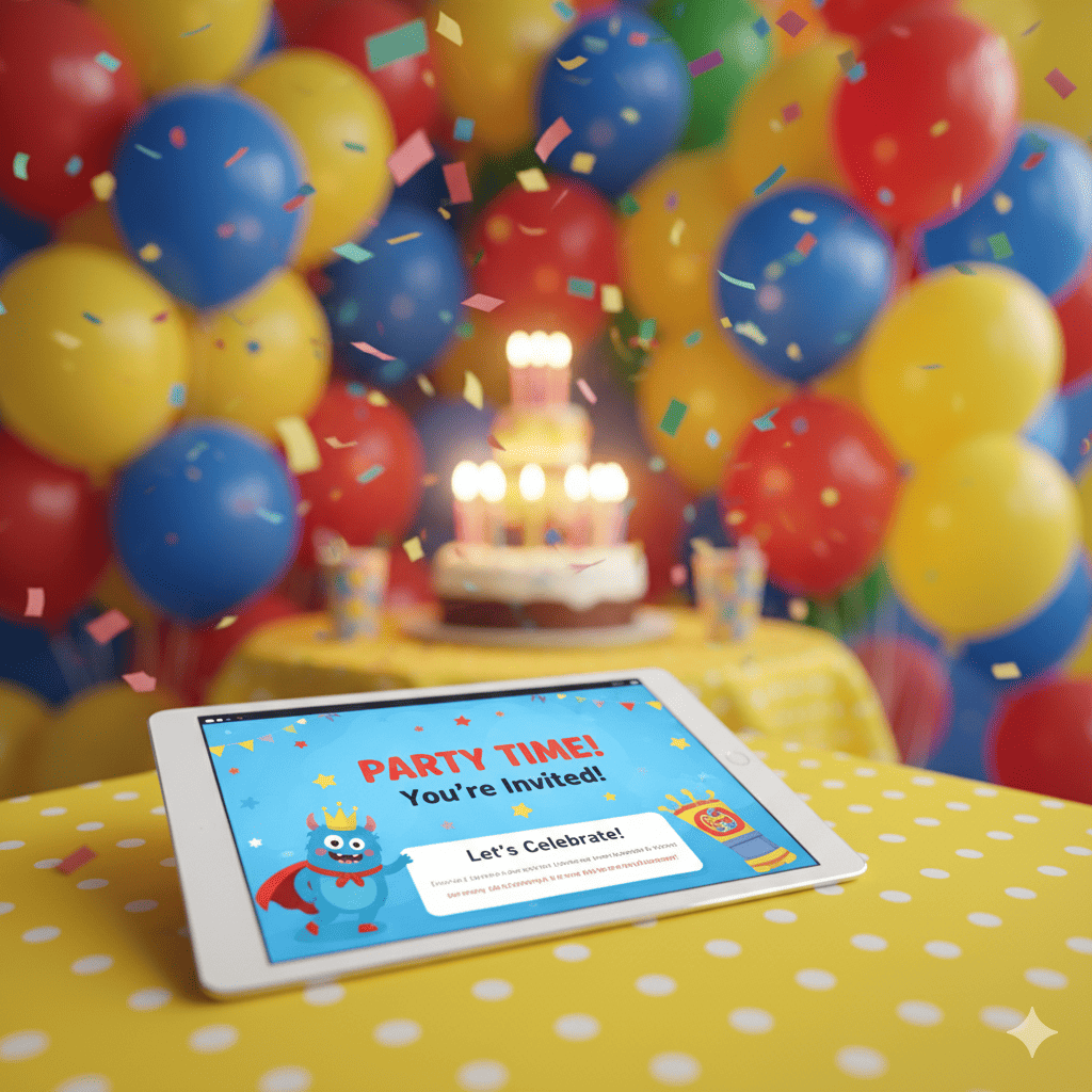 Invitación de cumpleaños infantil